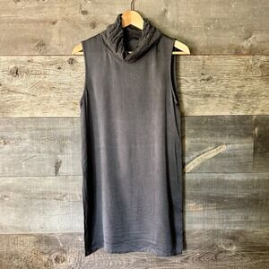 Peserico Womens Tunic Top Size 46 US M Gray Sleeveless‎ Wool Silk Italian Luxury